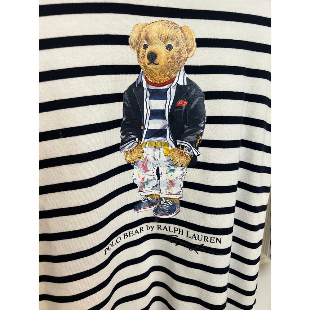 Polo Ralph Lauren Big Girls Polo Bear Fleece Dress L(12-14) Quiet Luxury Preppy - Picture 4 of 5